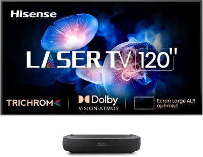 Vidéoprojecteur home cinéma HISENSE 120L9HA Laser TV + écran ALR FRESNEL